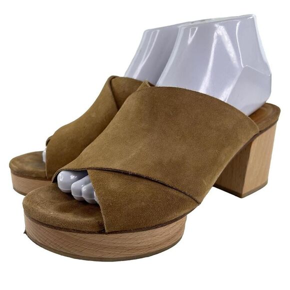 COCLICO richie clog tobacco Women's US 7 Wooden Heels Slide Mules - Picture 1 of 11